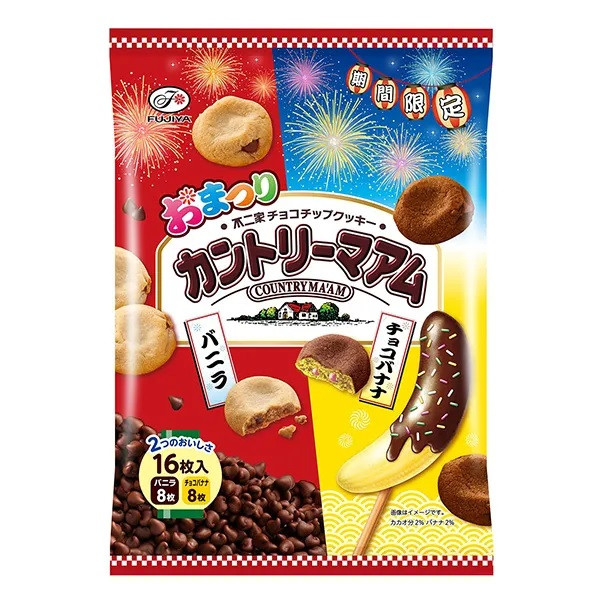 カントリーマアム＜バニラ&a不二家巧克力香蕉饼干