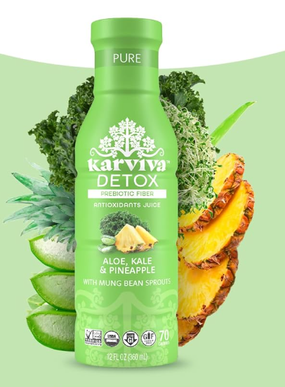 Karviva Sprouts of Hope Whole Plant Juice - DETOX Aloe, Kale & Pineapple